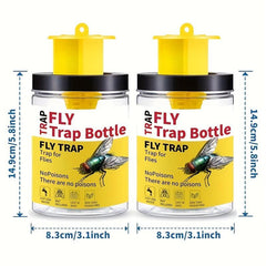 Reusable Outdoor Hanging Fly Trap Bottle with Bait Refill