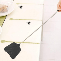 5 Pack Retractable Fly Swatters Extended Handles Durable Heavy Duty Set 5 Colors