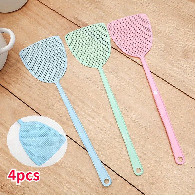 4pcs Durable Plastic Fly Swatter with Long Handle