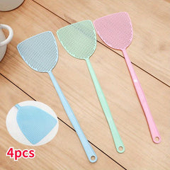4pcs Durable Plastic Fly Swatter with Long Handle