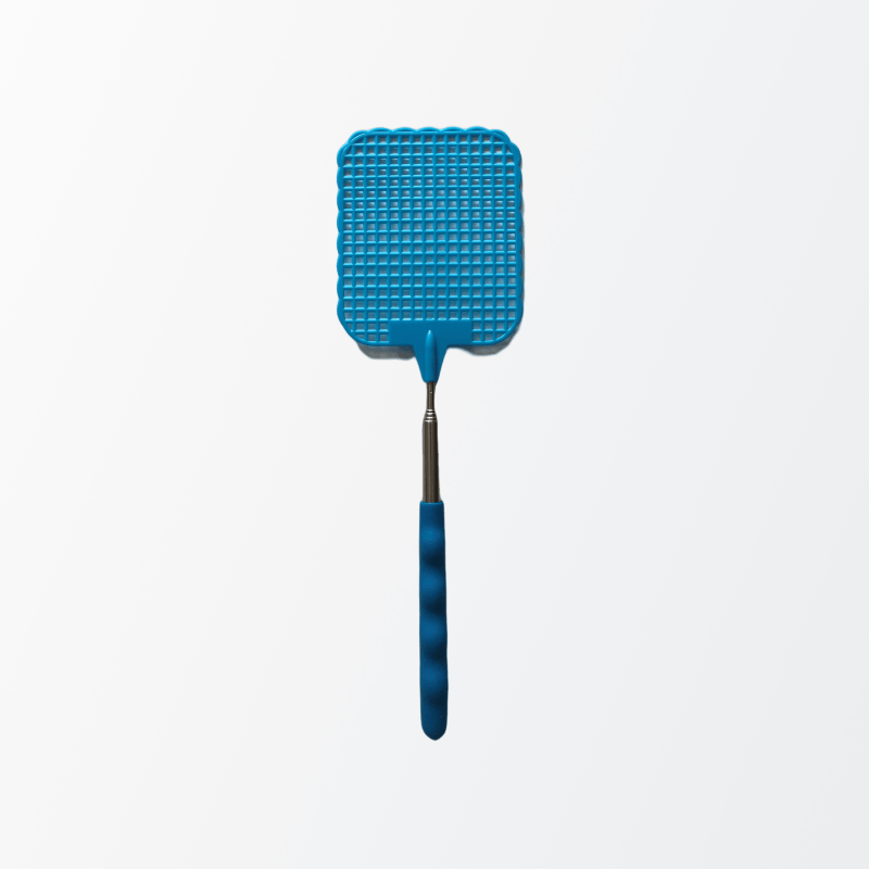 2pcs Retractable Fly Swatter Stainless Steel Telescopic Handle Indoor Outdoor