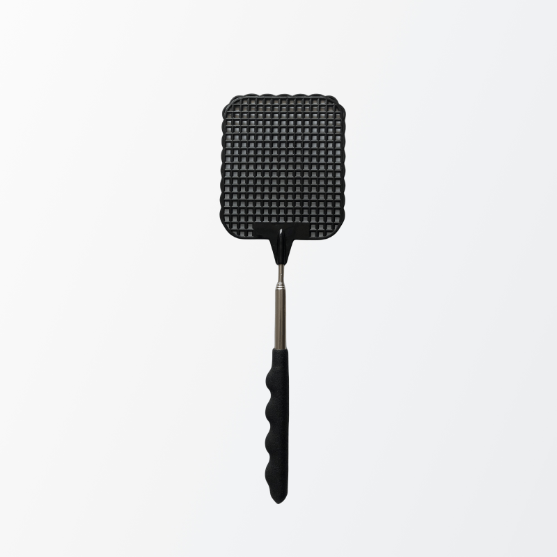 2pcs Retractable Fly Swatter Stainless Steel Telescopic Handle Indoor Outdoor