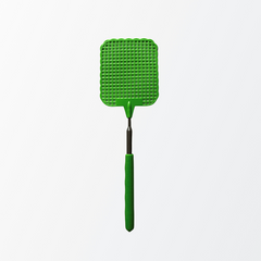 2pcs Retractable Fly Swatter Stainless Steel Telescopic Handle Indoor Outdoor