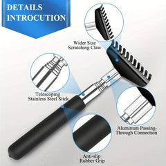 Portable Extendable Back Scratcher Metal Stainless Steel Telescoping Tool