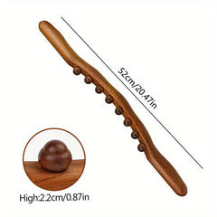Carbonized Beech Wood Rolling Stick for Massage and Scraping