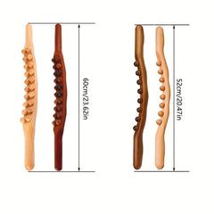 Carbonized Beech Wood Rolling Stick for Massage and Scraping
