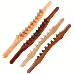 Carbonized Beech Wood Rolling Stick for Massage and Scraping