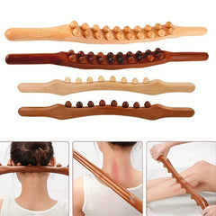 Carbonized Beech Wood Rolling Stick for Massage and Scraping