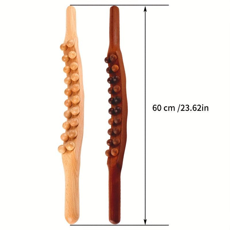 Carbonized Beech Wood Rolling Stick for Massage and Scraping