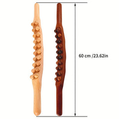 Carbonized Beech Wood Rolling Stick for Massage and Scraping