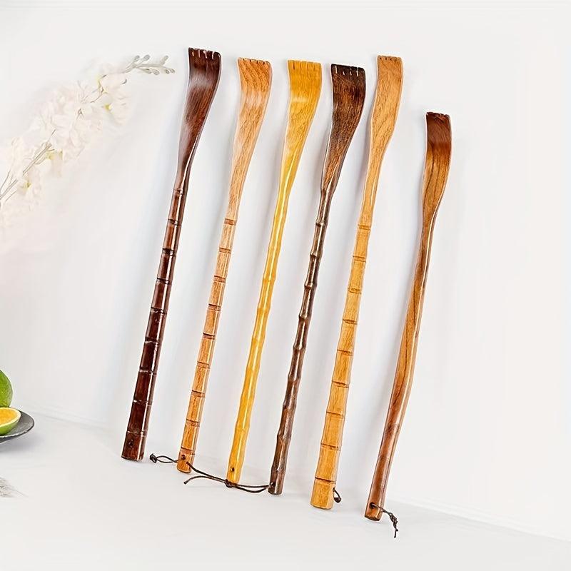 Portable Retractable Wooden Back Scratcher for Itchy Skin Relief
