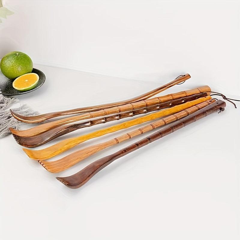 Portable Retractable Wooden Back Scratcher for Itchy Skin Relief