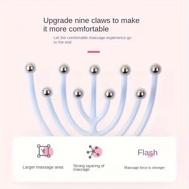2pcs Scalp Massager 9 Claw Massage Hair Care Stress Relaxation SPA Home