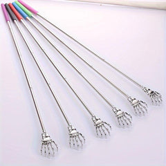1pc Stainless Steel Telescopic Scratchy Massager