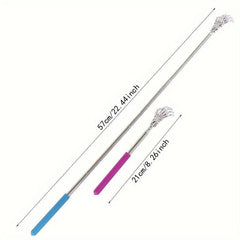 1pc Stainless Steel Telescopic Scratchy Massager