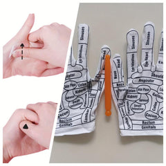 Acupress. Reflexology Gloves Hand Spa Tools Massage For Women And Men