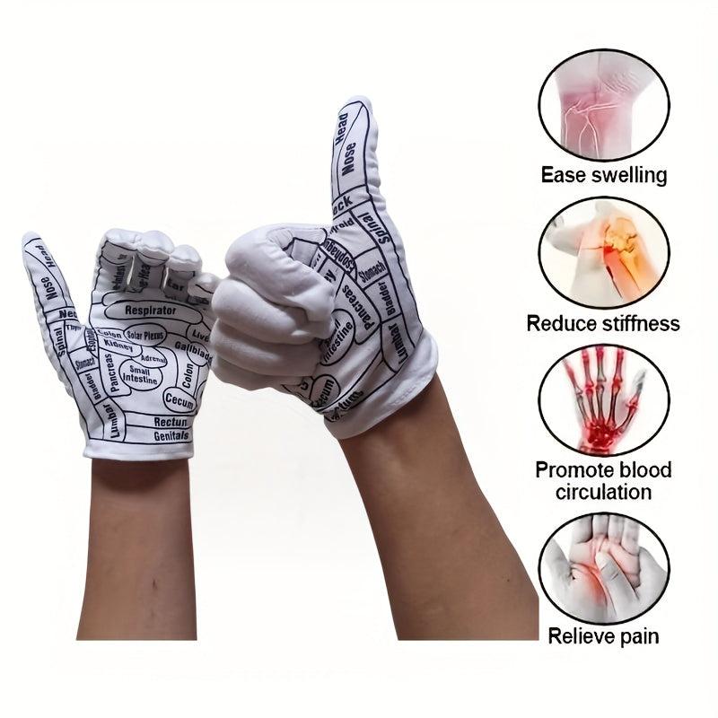 Acupress. Reflexology Gloves Hand Spa Tools Massage For Women And Men