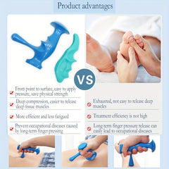 2pcs T-shaped Massager Thumb Finger Pressure Manual Massager Tools