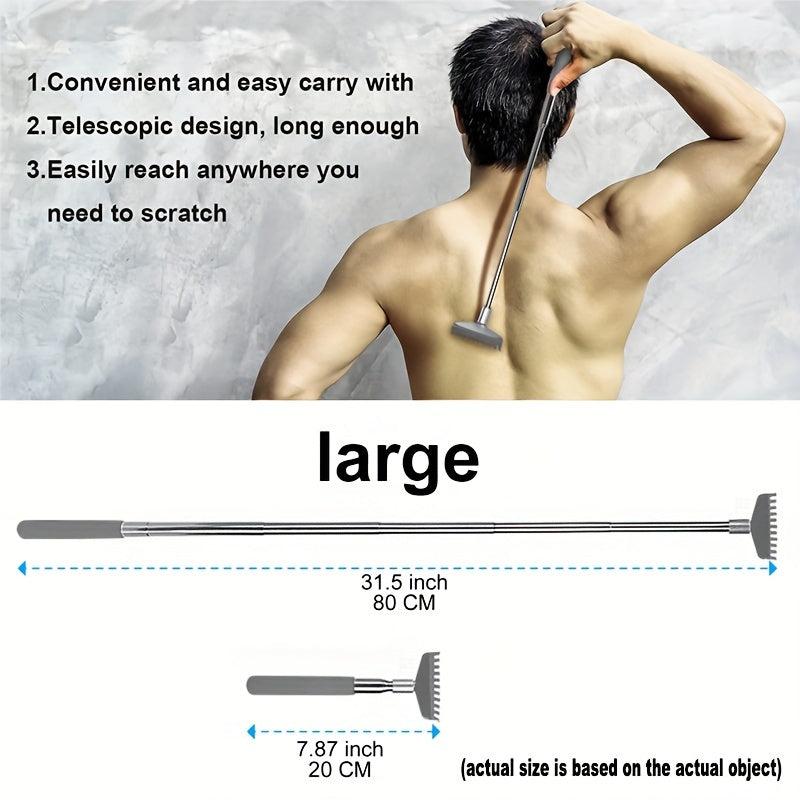 Oversized Back Scratcher Stainless Steel Telescoping Massage Tool