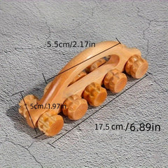 Wooden Roller Massager Soft Tissue for Muscle Relaxation Home Travel Use