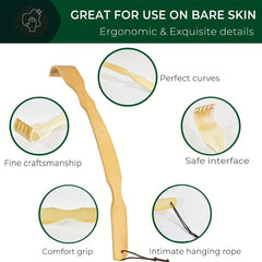 Bamboo Curved Long Handle Wooden Back Scratcher
