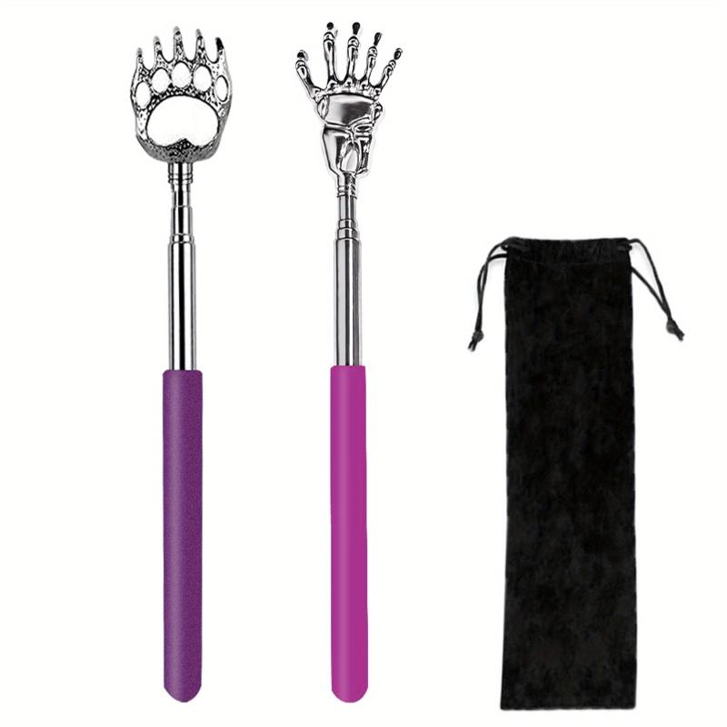 2 Pack Stainless Steel Back Scratcher Telescoping Massage Tool