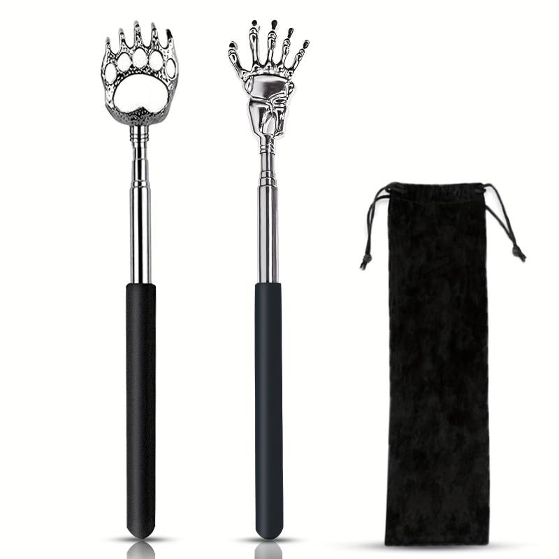 2 Pack Stainless Steel Back Scratcher Telescoping Massage Tool