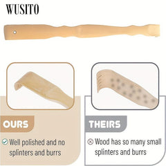 Bamboo Back Scratcher Wooden Long Handle Portable Scratcher