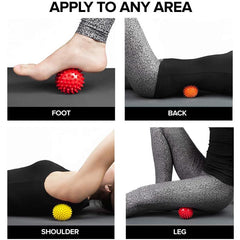 Spiky Massage Balls Set - Feet Back Hands Muscles Massager Rollers