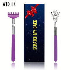 2Pack Back Scratcher Stainless Steel Telescoping Massage Tool