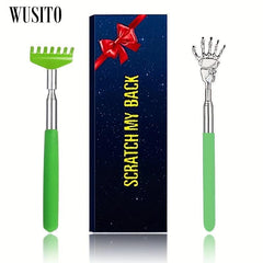 2Pack Back Scratcher Stainless Steel Telescoping Massage Tool