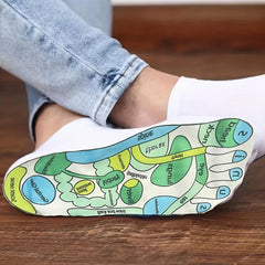 Foot Acupressure Socks + Point Charts Massage Sticks