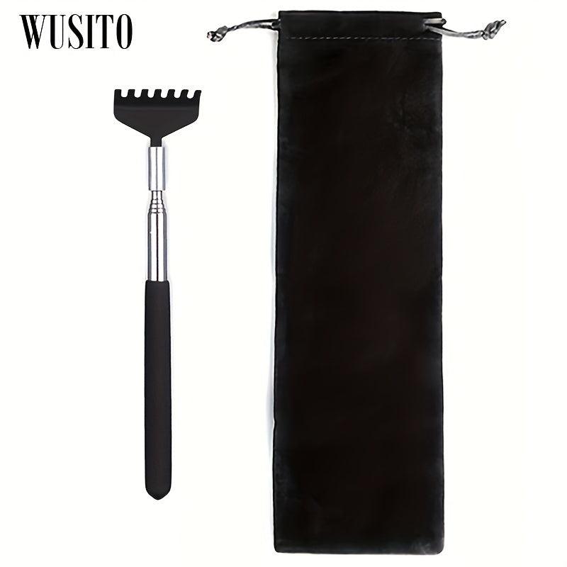 Telescoping Stainless Steel Back Scratcher with Gift Bag - Portable Massage Tool