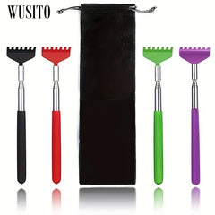 Telescoping Stainless Steel Back Scratcher with Gift Bag - Portable Massage Tool