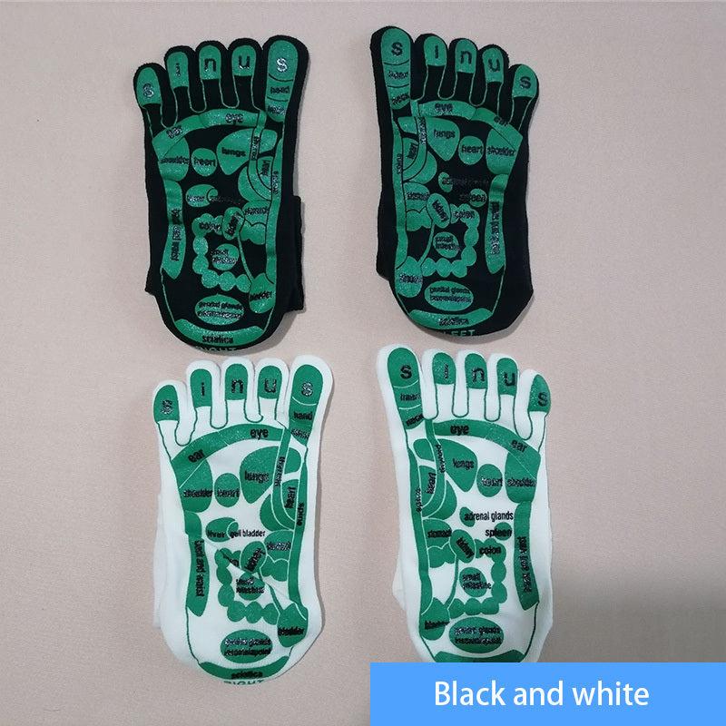Acupressure Reflexology Socks Foot Massage 5 Toe Separate Socks