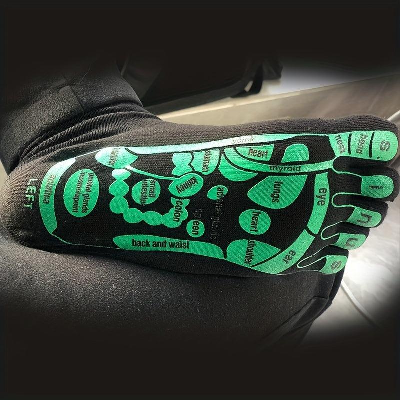 Acupressure Reflexology Socks Foot Massage 5 Toe Separate Socks