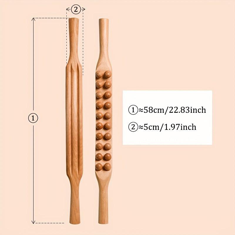 Wooden Massage Rolling Stick For Full Body Muscle Relaxation