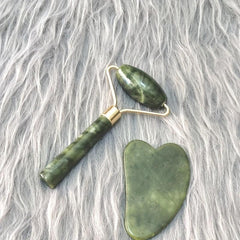 Natural Jade Facial Massager Gua Sha Stone Scraping Board Acupoint Eye Massager