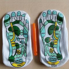 Illustrated Acupoint Socks Massage Socks with Massage Stick
