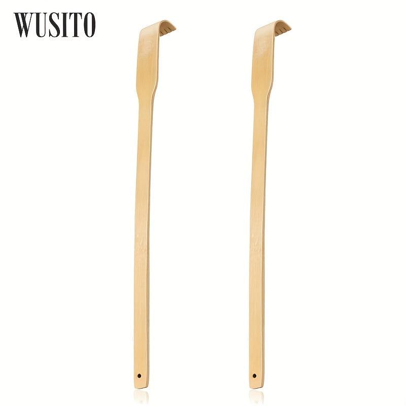 2pcs Long Handle Bamboo Back Scratcher Wooden Back Scratcher Gift
