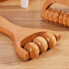 Wooden Roller Massager for Body Therapy Foot Face Shoulder Neck
