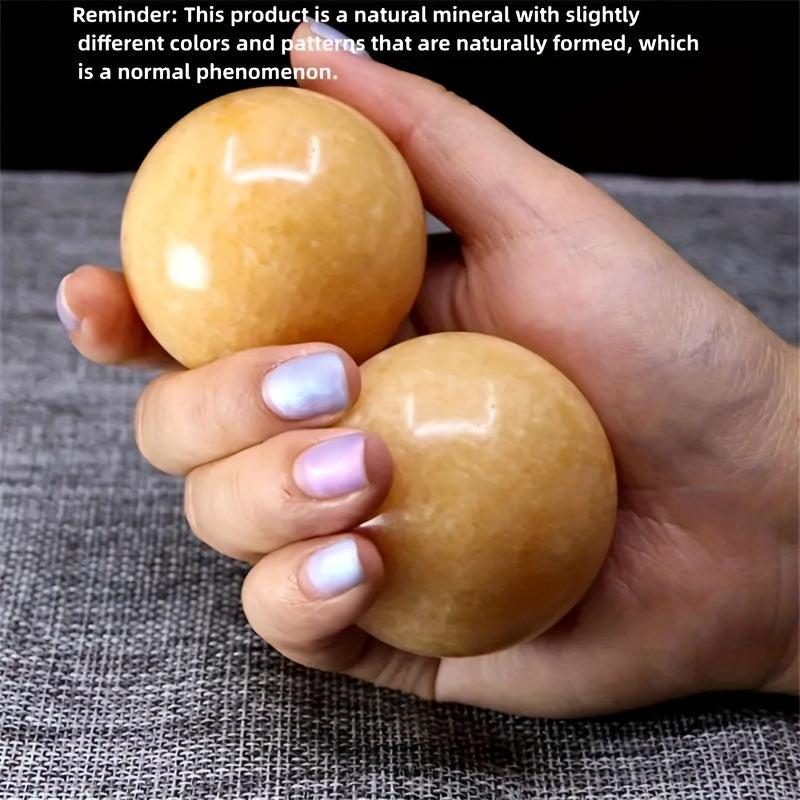 2 Inch Natural Jade Fitness Handball Quartz Ball Relaxation Massage Stone