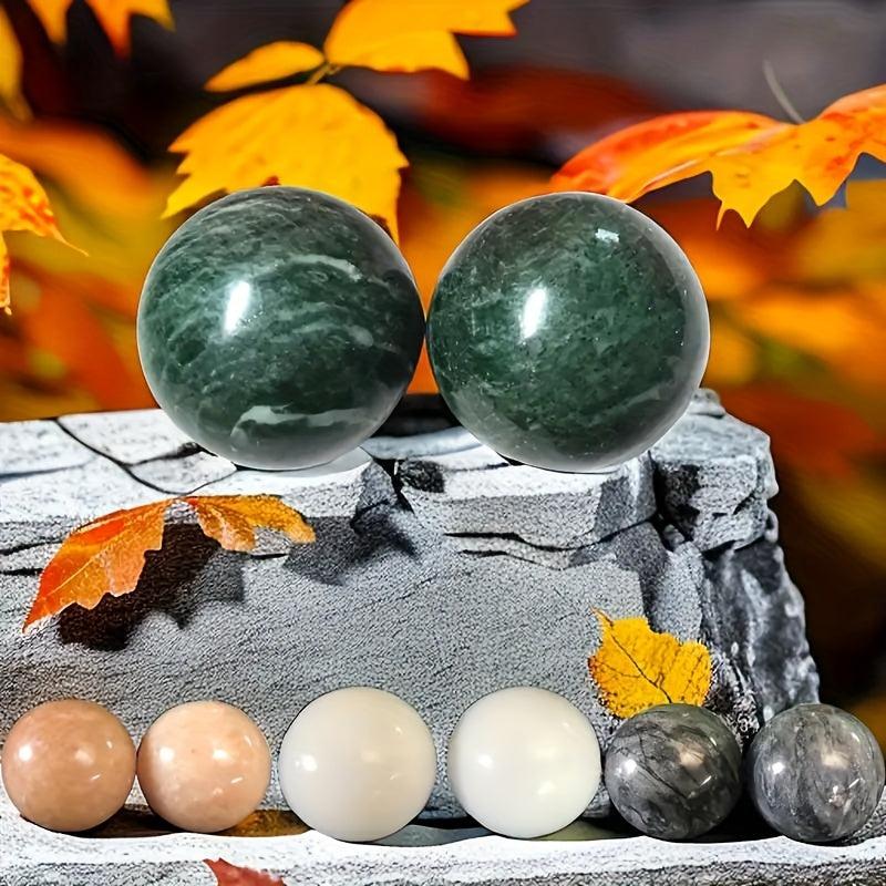 2 Inch Natural Jade Fitness Handball Quartz Ball Relaxation Massage Stone