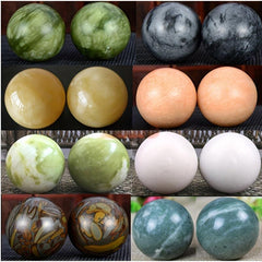 2 Inch Natural Jade Fitness Handball Quartz Ball Relaxation Massage Stone
