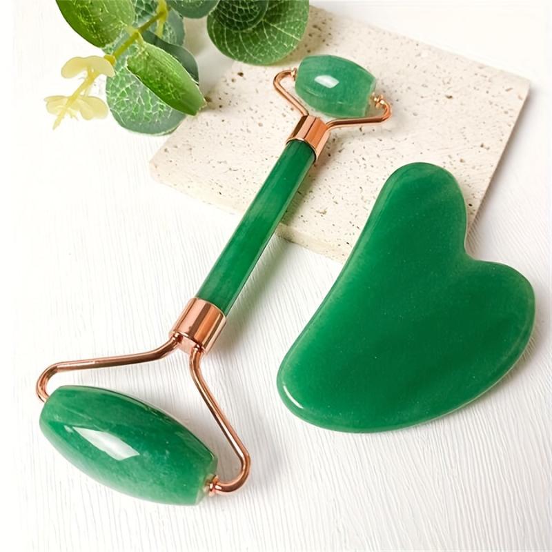 Jade Roller And Gua Sha Set Face Massager Kit