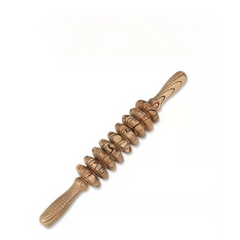 Wood Grain 9 Wheel Back Massager for Body and Abdomen