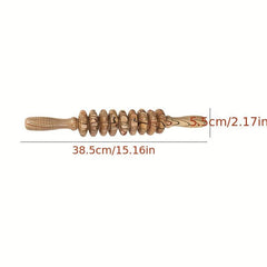 Wood Grain 9 Wheel Back Massager for Body and Abdomen