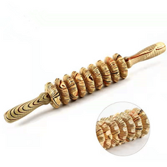 Wood Grain 9 Wheel Back Massager for Body and Abdomen