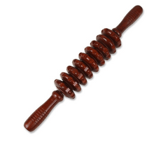 Wood Grain 9 Wheel Back Massager for Body and Abdomen