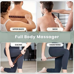 Beech Wood 8 Beads Massage Stick Gua Sha Stick